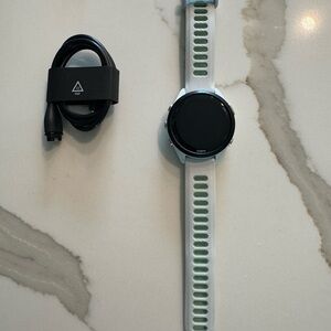 Garmin Smartwatch with White and Green Band still under warranty